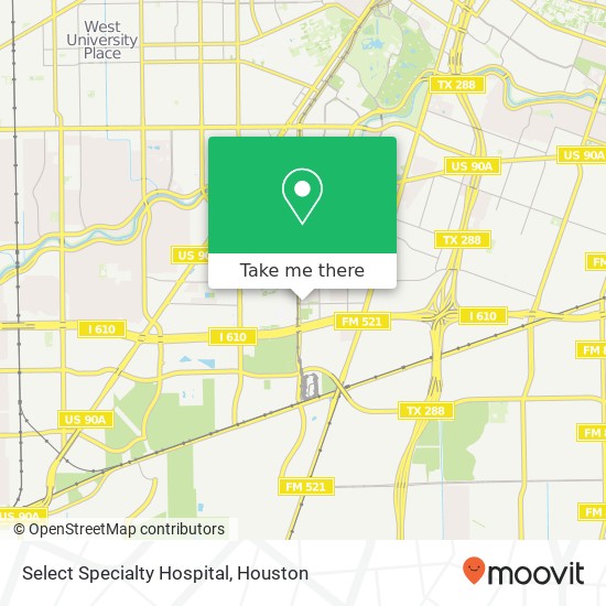 Select Specialty Hospital map
