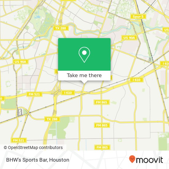 BHW's Sports Bar map