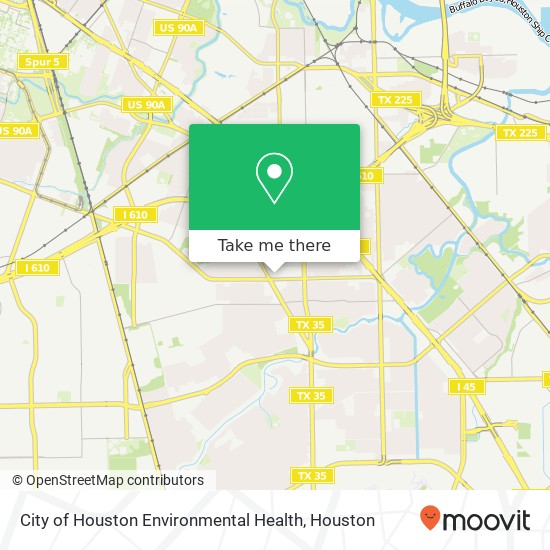 Mapa de City of Houston Environmental Health