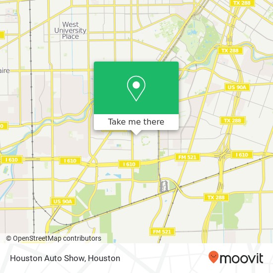 Houston Auto Show map