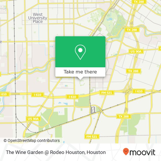 Mapa de The Wine Garden @ Rodeo Houston