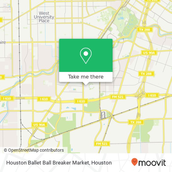 Houston Ballet Ball Breaker Market map