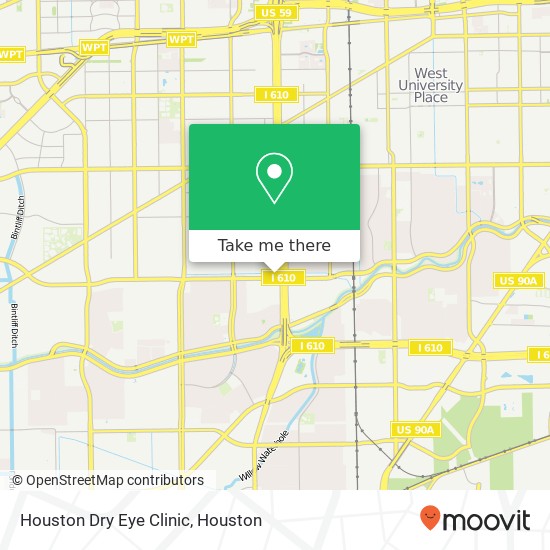 Houston Dry Eye Clinic map