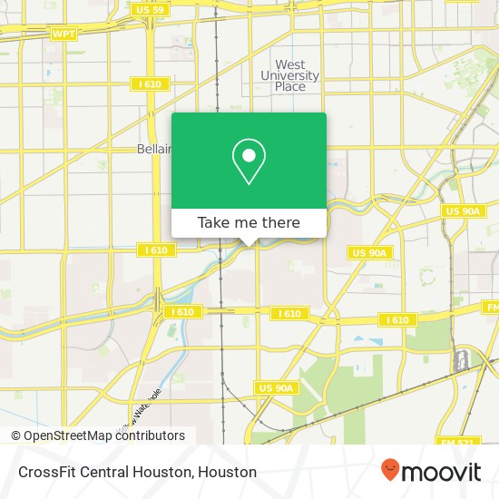 CrossFit Central Houston map