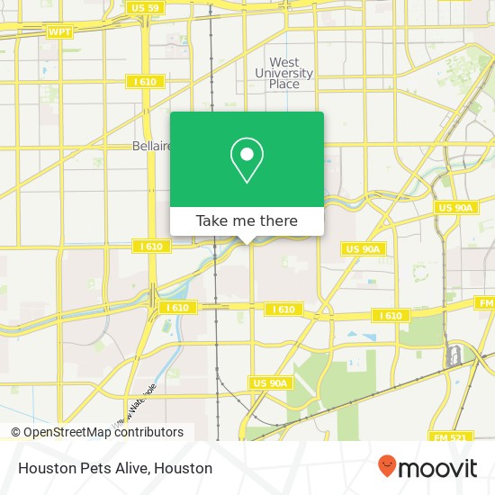Mapa de Houston Pets Alive