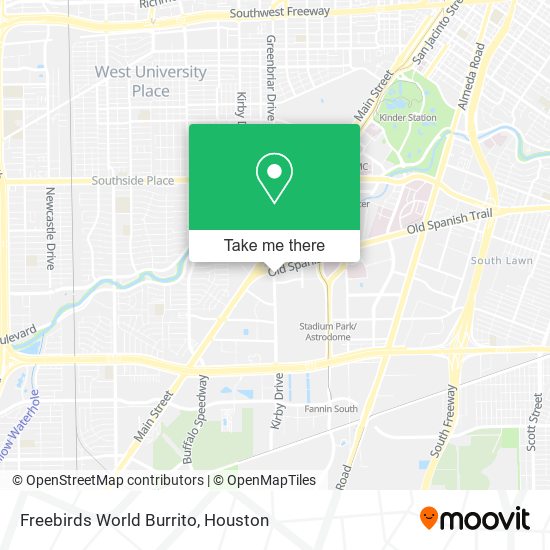 Mapa de Freebirds World Burrito