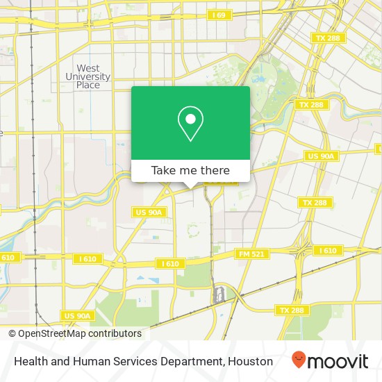 Mapa de Health and Human Services Department