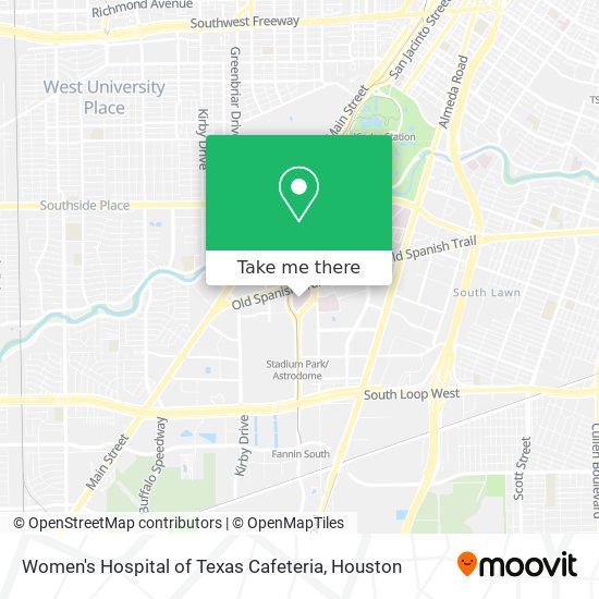 Women's Hospital of Texas Cafeteria map