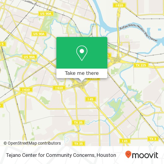 Mapa de Tejano Center for Community Concerns
