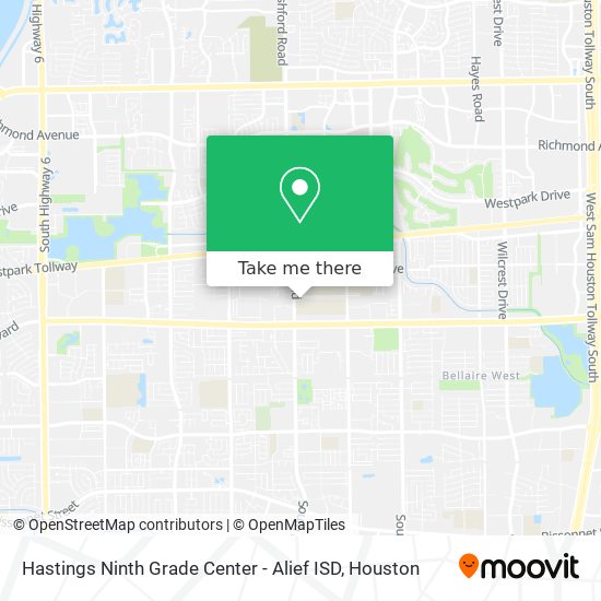 Hastings Ninth Grade Center - Alief ISD map