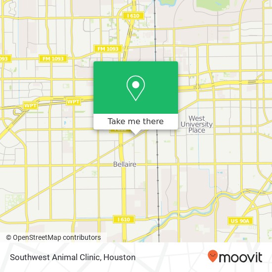 Southwest Animal Clinic map