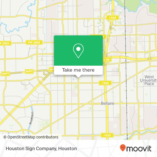 Mapa de Houston Sign Company