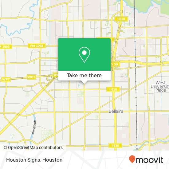 Mapa de Houston Signs