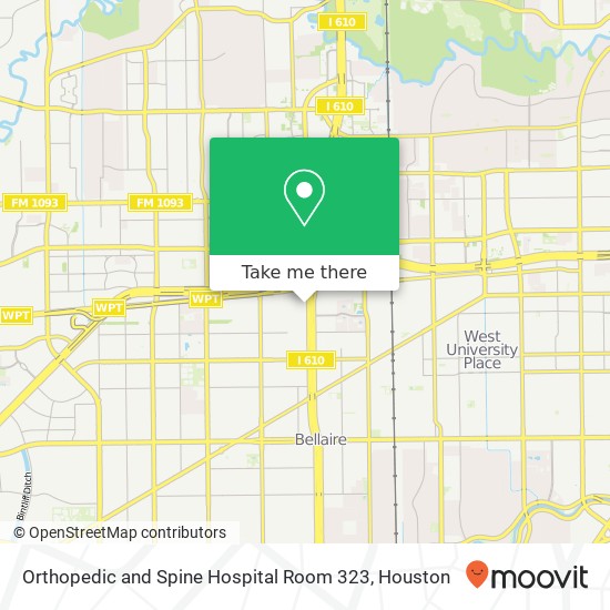 Mapa de Orthopedic and Spine Hospital Room 323