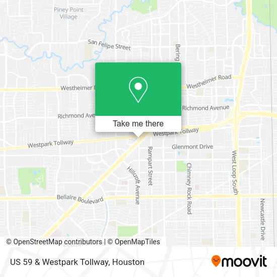 US 59 & Westpark Tollway map