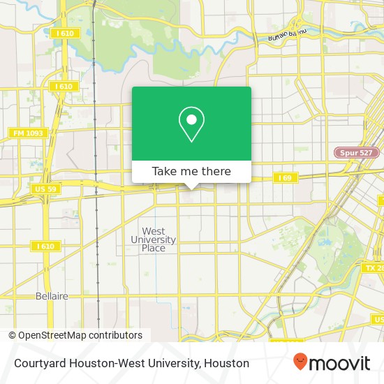 Courtyard Houston-West University map