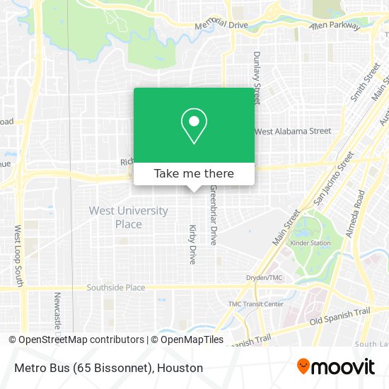 Mapa de Metro Bus (65 Bissonnet)