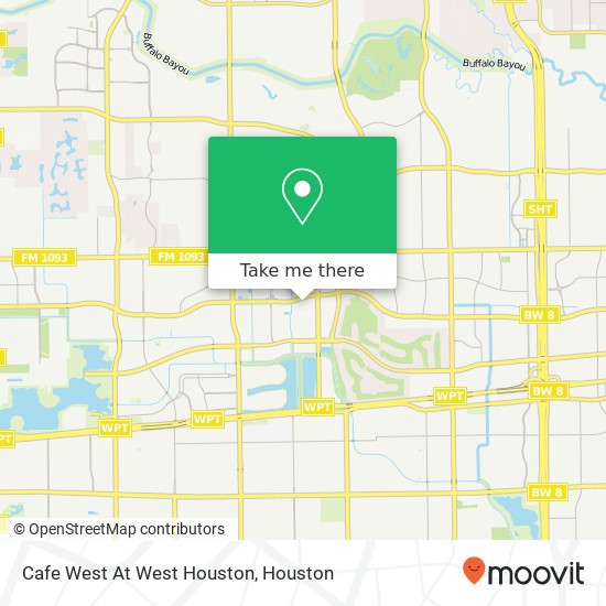 Mapa de Cafe West At West Houston