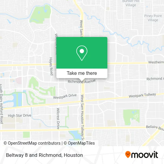 Beltway 8 and Richmond map