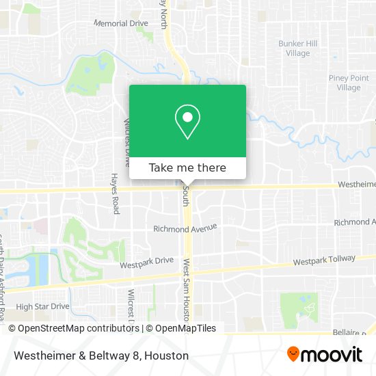 Westheimer & Beltway 8 map