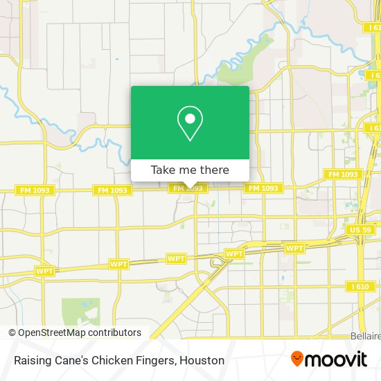 Raising Cane's Chicken Fingers map