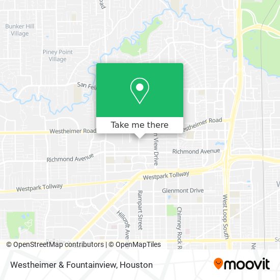 Westheimer & Fountainview map