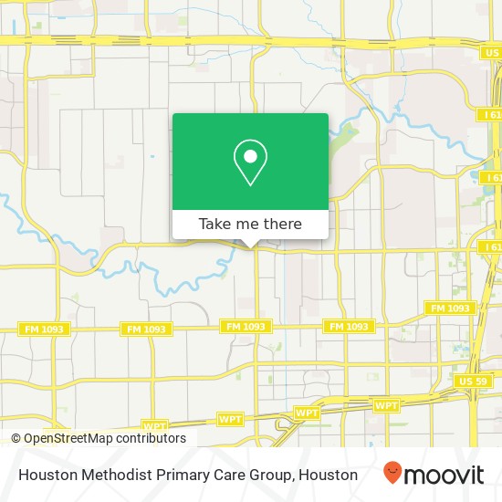 Houston Methodist Primary Care Group map