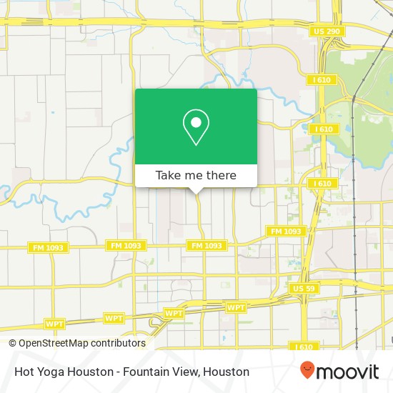Mapa de Hot Yoga Houston - Fountain View