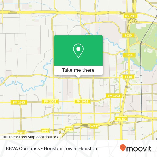 Mapa de BBVA Compass - Houston Tower