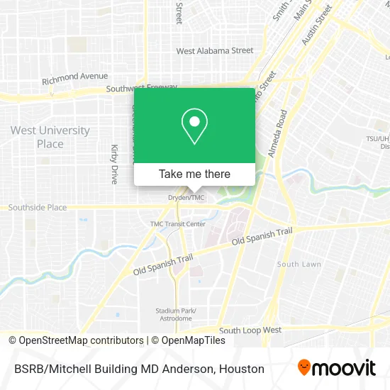 BSRB / Mitchell Building MD Anderson map