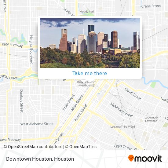Mapa de Downtown Houston