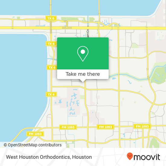 West Houston Orthodontics map
