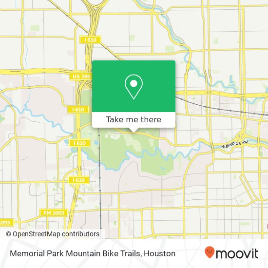 Memorial Park Mountain Bike Trails map