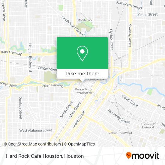 Hard Rock Cafe Houston map