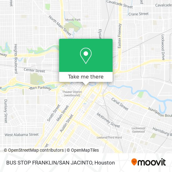 BUS STOP FRANKLIN/SAN JACINTO map