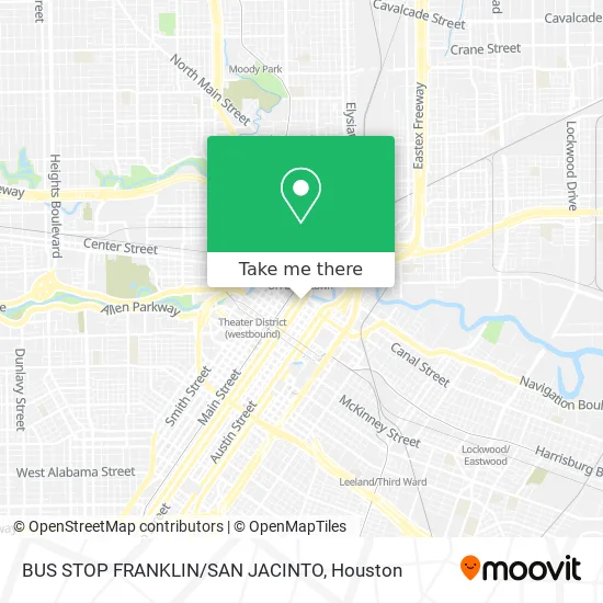 BUS STOP FRANKLIN/SAN JACINTO map