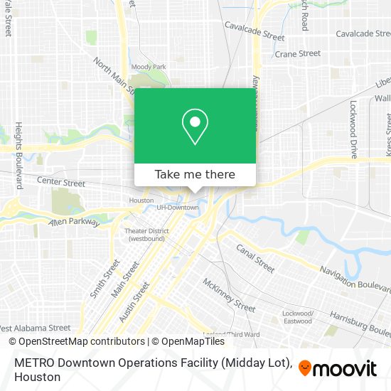 METRO Downtown Operations Facility (Midday Lot) map
