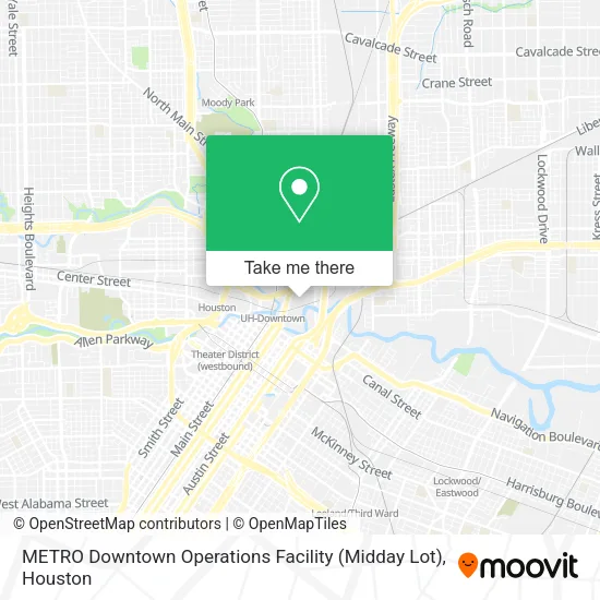 METRO Downtown Operations Facility (Midday Lot) map
