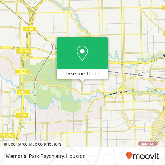 Memorial Park Psychiatry map