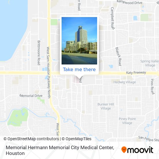Mapa de Memorial Hermann Memorial City Medical Center