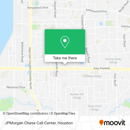 JPMorgan Chase Call Center map