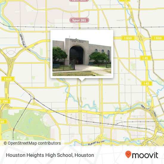 Houston Heights High School map