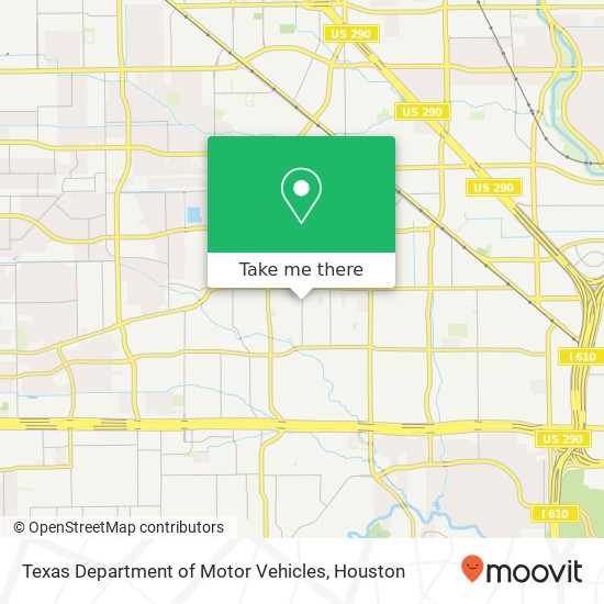Texas Department of Motor Vehicles map