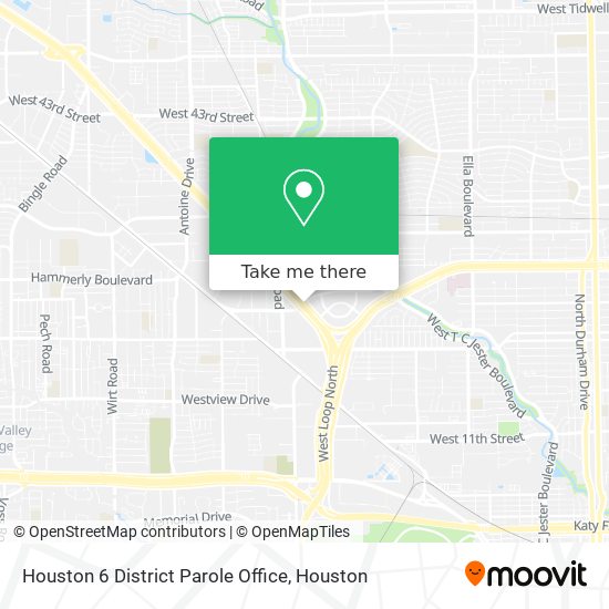 Houston 6 District Parole Office map