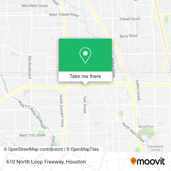Mapa de 610 North Loop Freeway