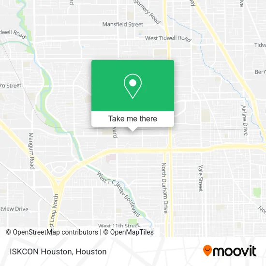 ISKCON Houston map