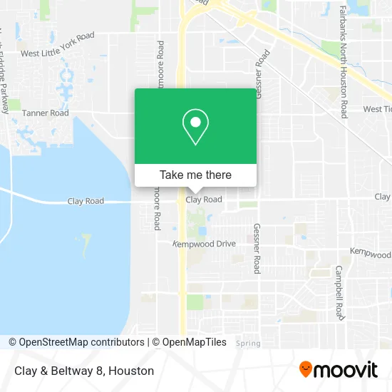 Clay & Beltway 8 map