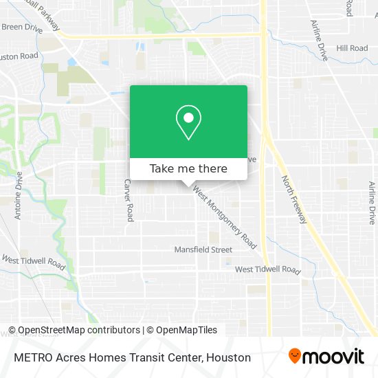 METRO Acres Homes Transit Center map