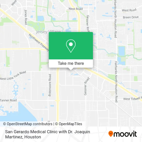 Mapa de San Gerardo Medical Clinic with Dr. Joaquin Martinez