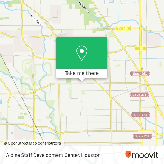 Mapa de Aldine Staff Development Center